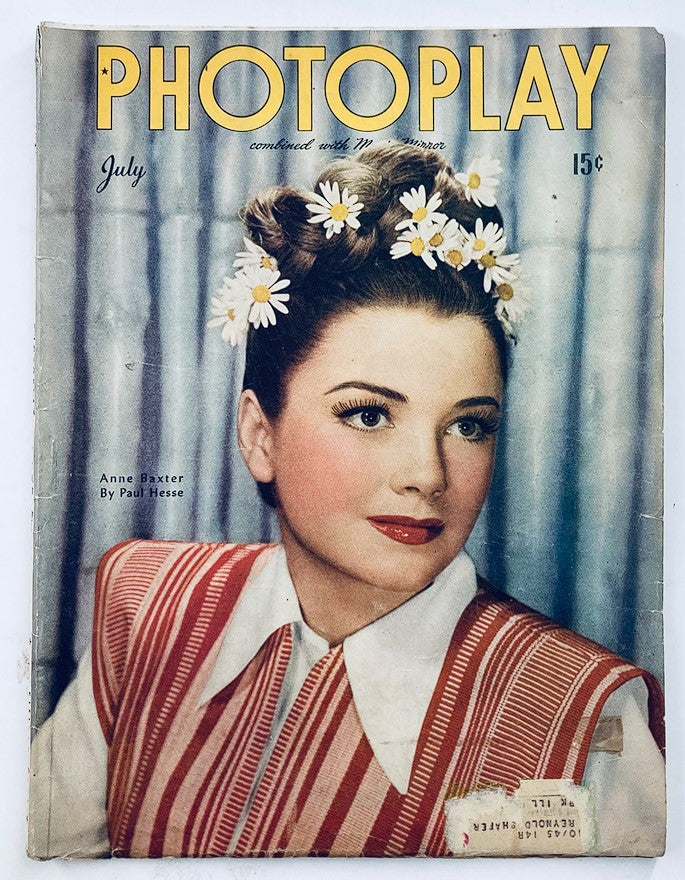 VTG Photoplay Magazine July 1945 Vol 27 #2 Anne Baxter Cover in A Royal Scandal