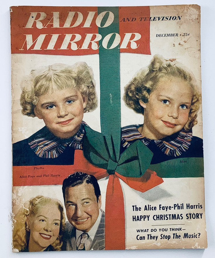 VTG Radio & TV Mirror Magazine December 1949 Alice Faye, Phil Harris No Label