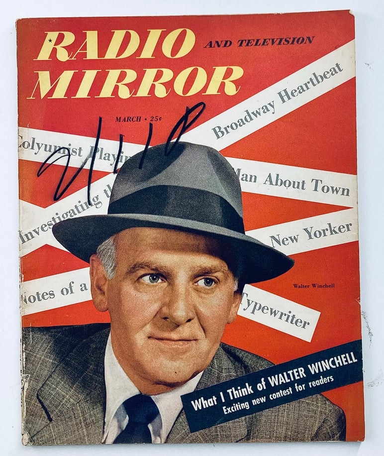 VTG Radio & TV Mirror Magazine March 1949 Walter Winchell No Label