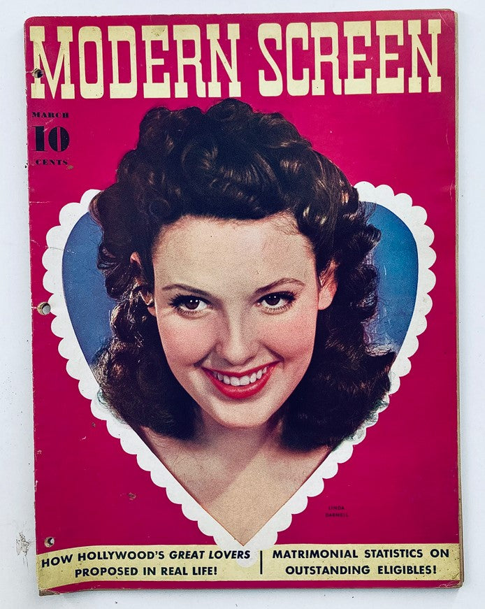 VTG Modern Screen Magazine March 1941 Vol 22 #4 Linda Darnell No Label