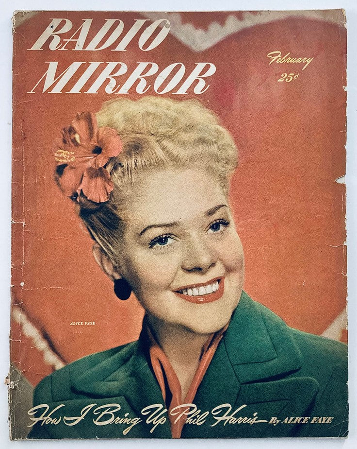 VTG Radio Mirror Magazine February 1948 Vol 29 #3 Alice Faye Portrait No Label