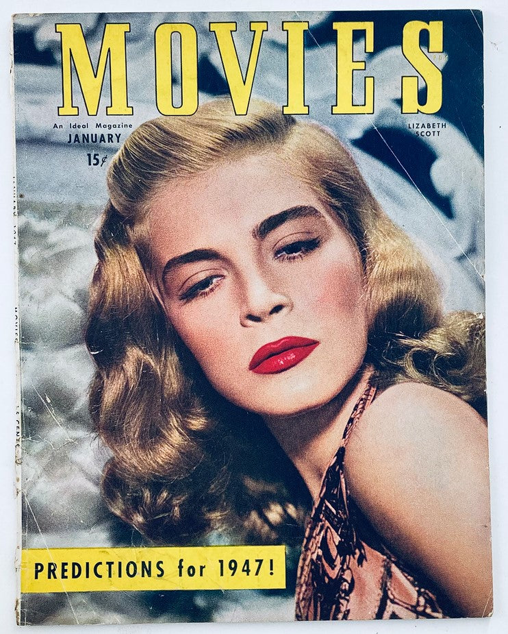 VTG Movies Magazine January 1947 Lizabeth Scott and Hal Wallis No Label