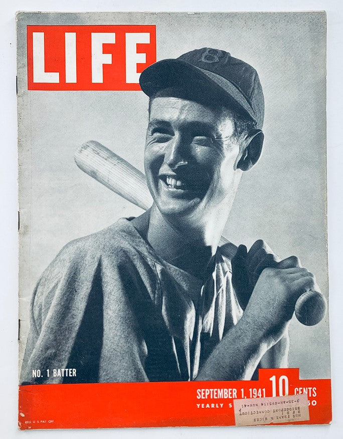 VTG Life Magazine September 1941 Vol 11 #9 Ted Williams The No. 1 Batter