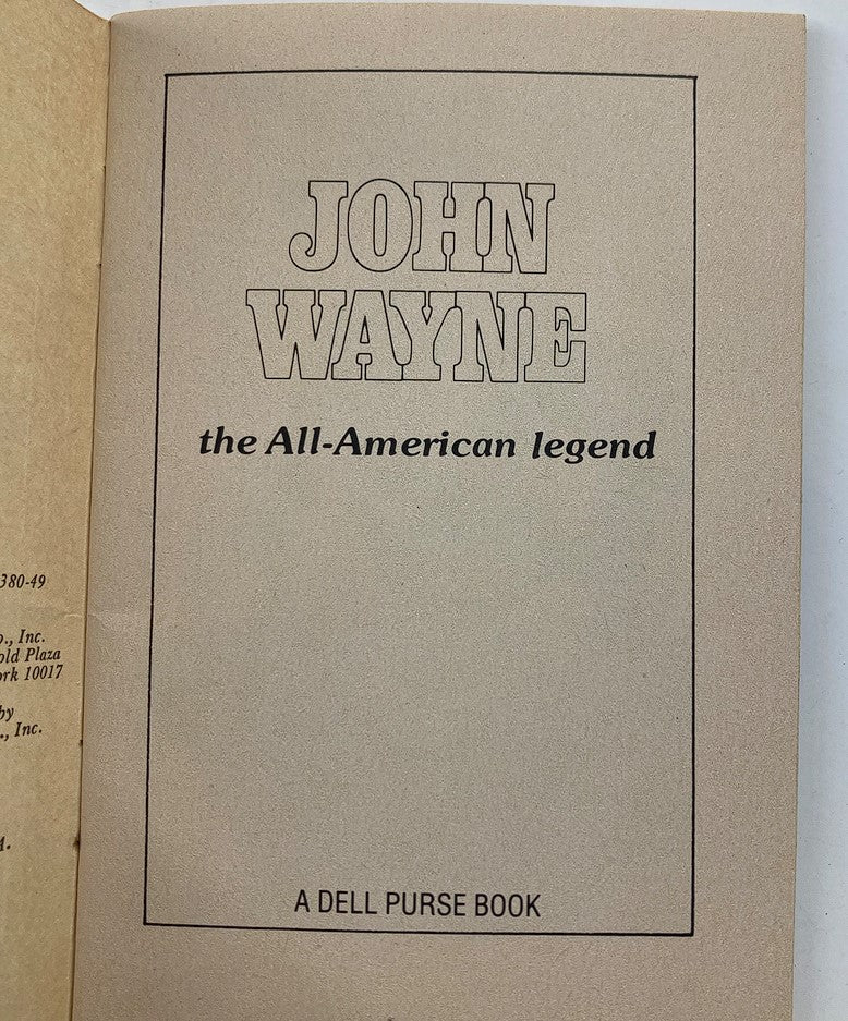 VTG 1979 John Wayne The All-American Legend A Dell Purse Book