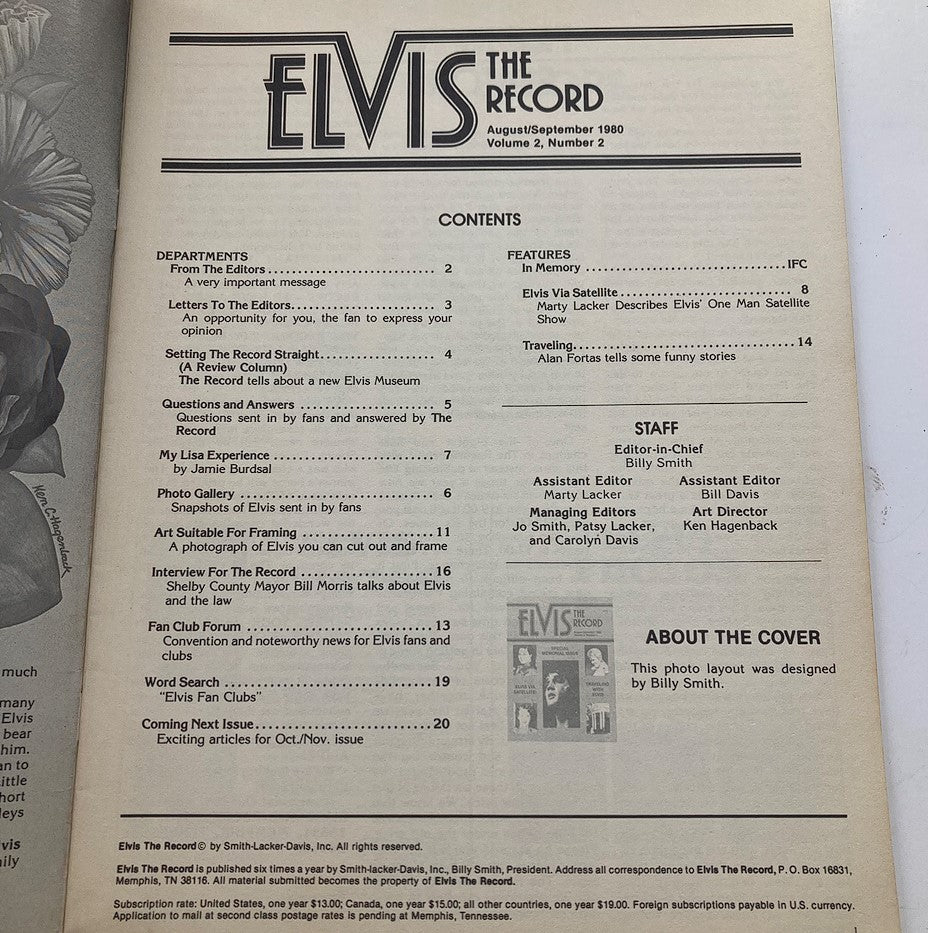 VTG The Record Magazine August 1980 Vol 2 #2 Elvis Presley No Label