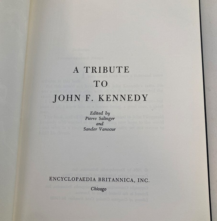 VTG 1964 A Tribute To John F. Kennedy by Pierre Salinger & Sander Vanocur