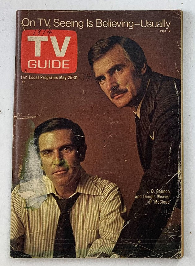 TV Guide Magazine May 25 1967 #1104 J.D. Cannon, Dennis Weaver WA Baltimore Ed.