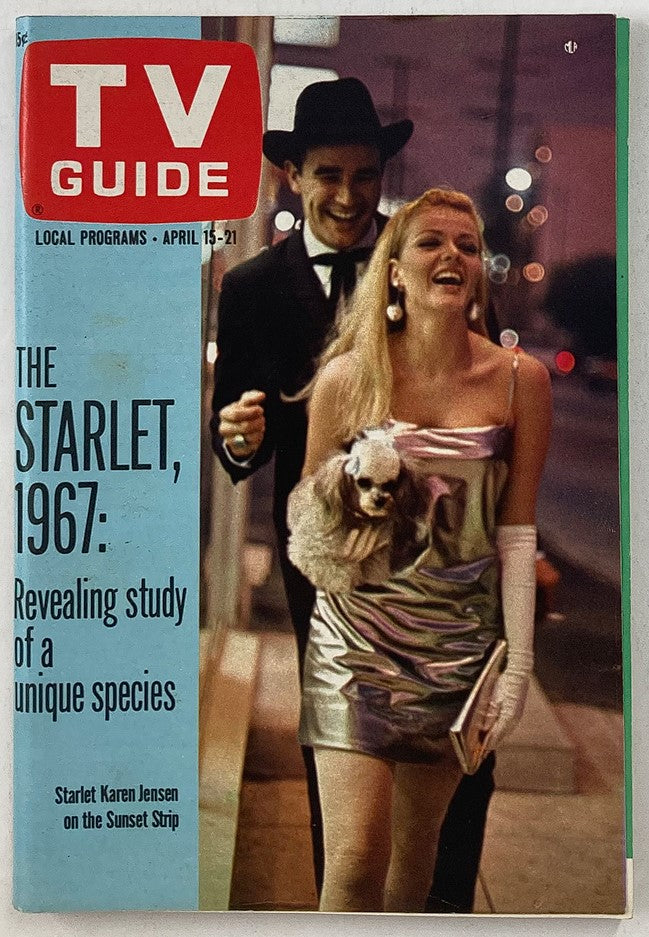 TV Guide Magazine April 15 1967 Karen Jensen, Jeff Scott NY Metro Ed. No Label