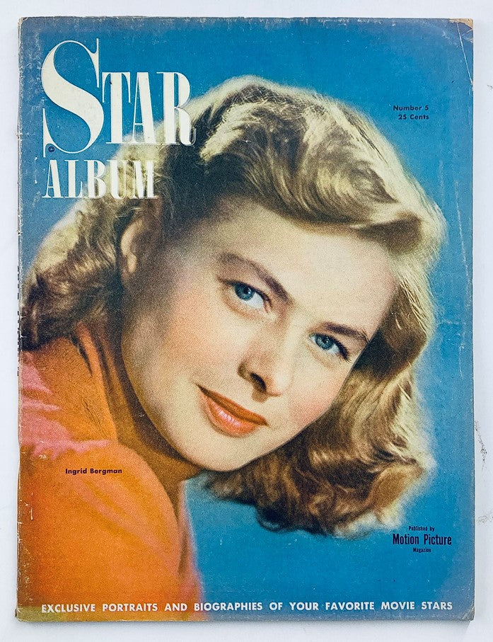 VTG Star Album Magazine 1949 No. 5 Ingrid Bergman Portrait No Label