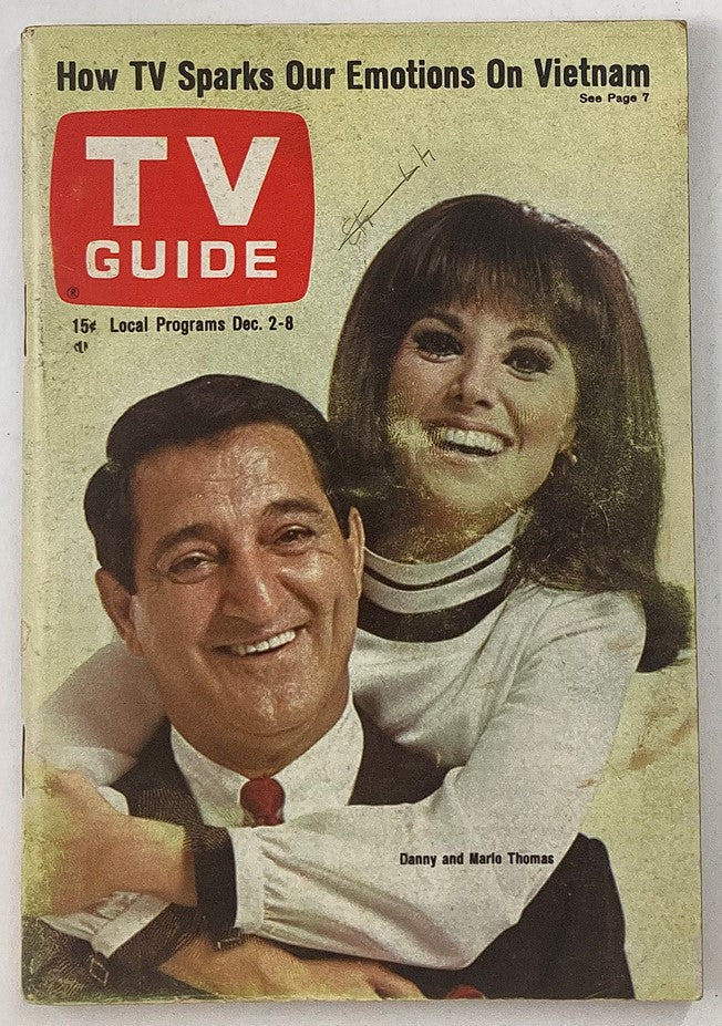 TV Guide Magazine December 2 1967 Danny & Marlo Thomas L.A. Metro Ed.