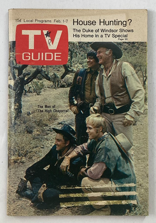 TV Guide Magazine February 1 1969 Cameron Mitchell North Dakota Ed.