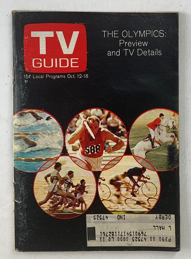 TV Guide Magazine October 12 1968 Issue #811 The Olympics Kentucky Ed.