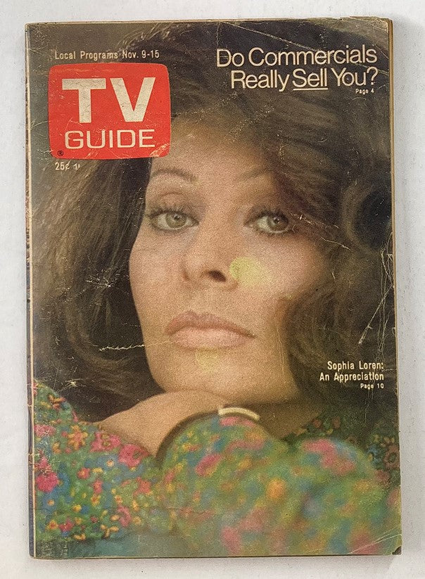 TV Guide Magazine November 9 1974 Sophia Loren Iowa Ed. No Label