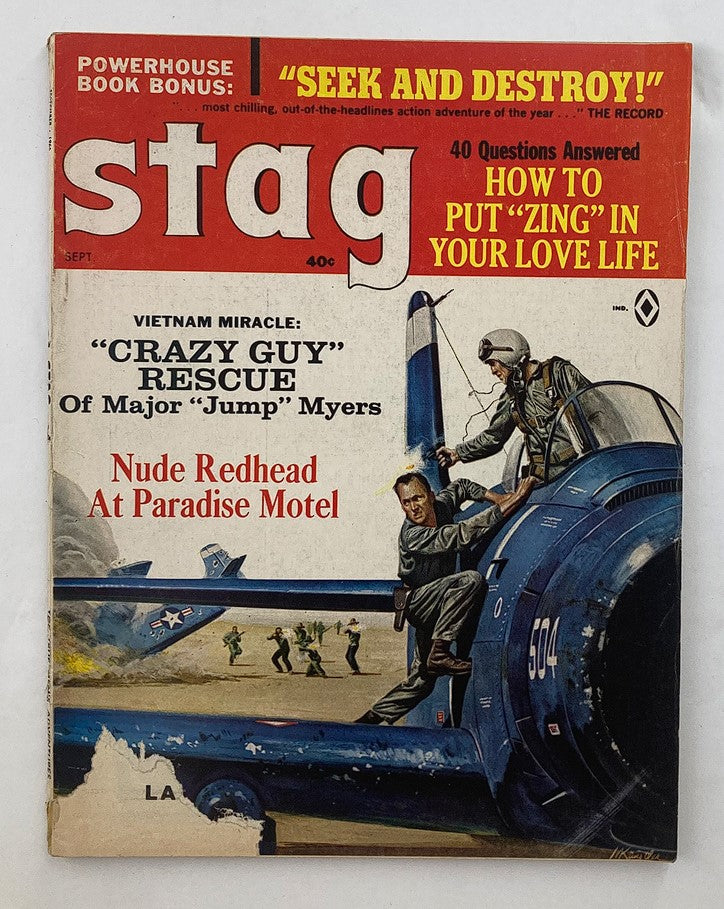 VTG Stag Magazine September 1966 Vol 17 No. 9 Seek and Destroy No Label