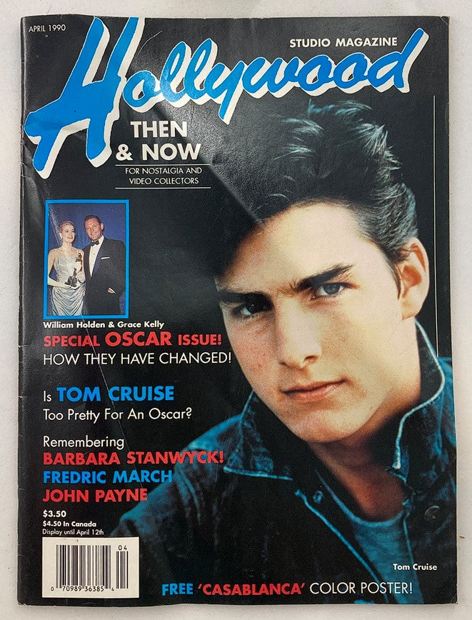 Hollywood Studio Magazine Then & Now April 1990 Tom Cruise, William Holden