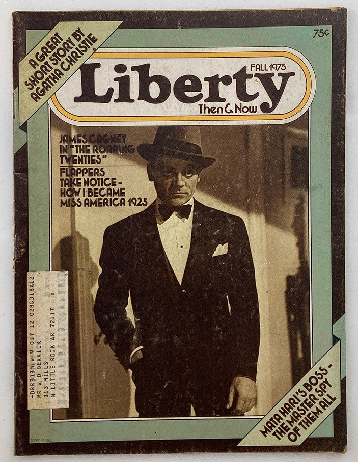 Liberty Magazine Then & Now Fall 1975 cover featuring James Cagney in The Roaring Twenties, showcasing vintage design and cultural nostalgia.