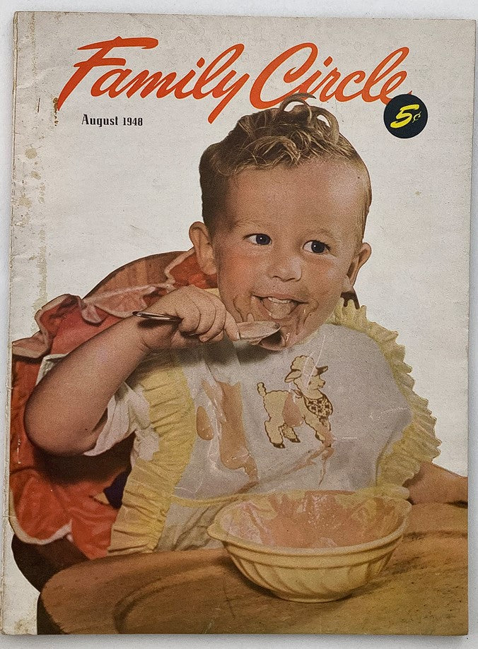 VTG Family Circle Magazine August 1948 Waterproof Your Child No Label