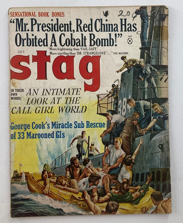 VTG Stag Magazine October 1964 Vol 15 No. 10 George Cook Miracle Sub No Label