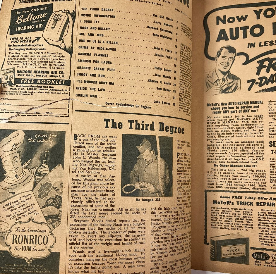 VTG Inside Detective Magazine February 1947 The Jilted Blonde No Label