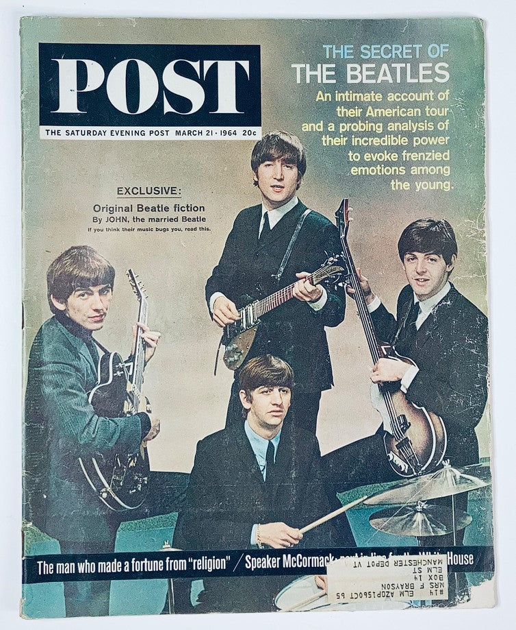 VTG The Saturday Evening Post Magazine March 21 1964 No. 11 The Beatles Secret