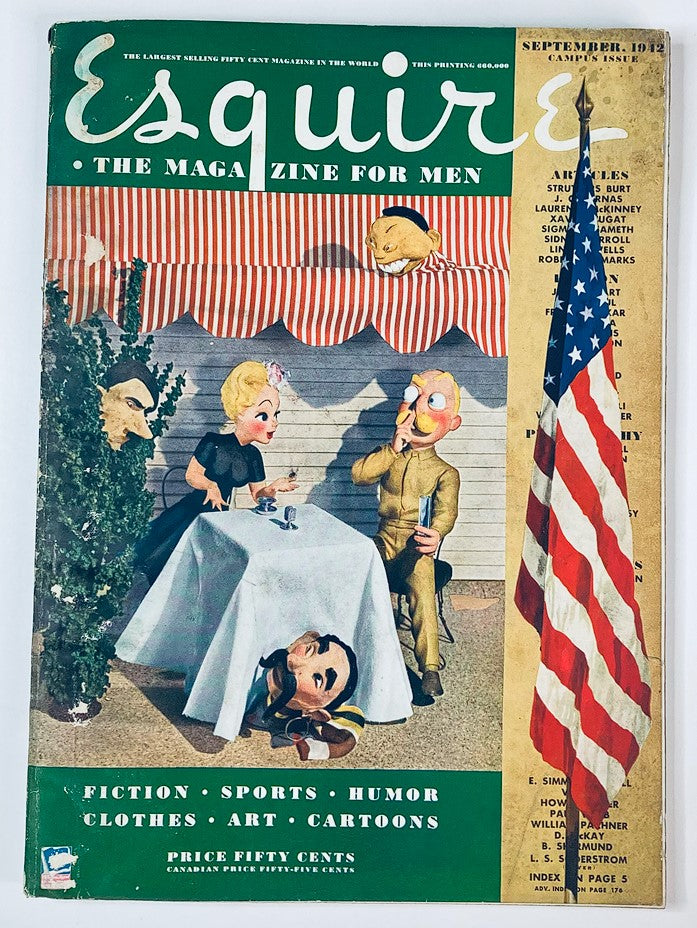 VTG Esquire Magazine September 1942 No. 106 The Death-and-Glory Boys No Label