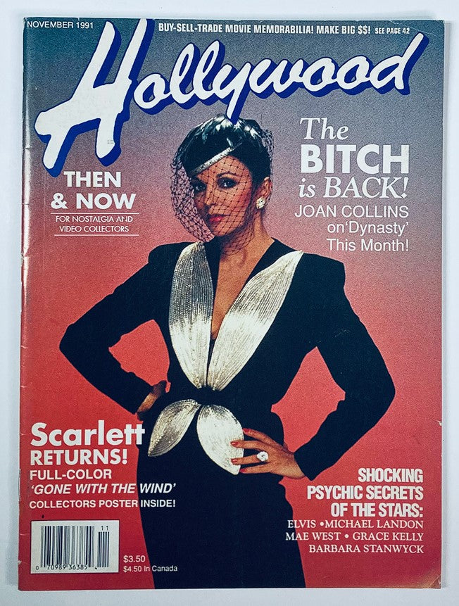 Hollywood Studio Magazine Then & Now November 1991 Joan Collins, Ethel Merman