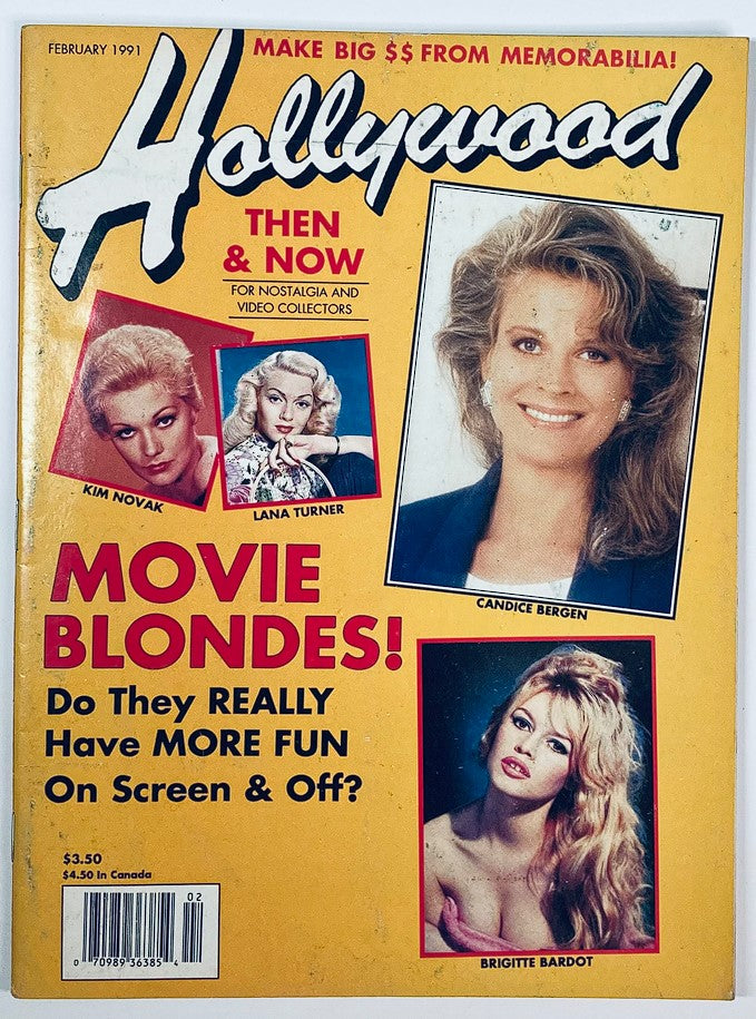 Hollywood Studio Magazine Then & Now February 1991 Candice Bergen, Kim Novak