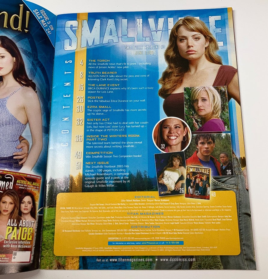 Smallville Magazine June 2005 #9 Erica Durance and Allison Mack No Label