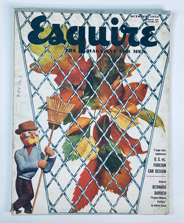 VTG Esquire Magazine October 1952 No. 227 The Heavenly World Series No Label