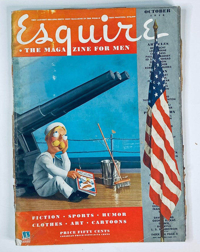 VTG Esquire Magazine October 1942 No. 107 Return of the Minute Man No Label