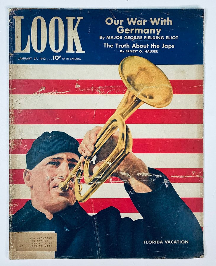 VTG Look Magazine January 27 1942 Vol 6 No. 2 Navy Buglers in Florida Vacation