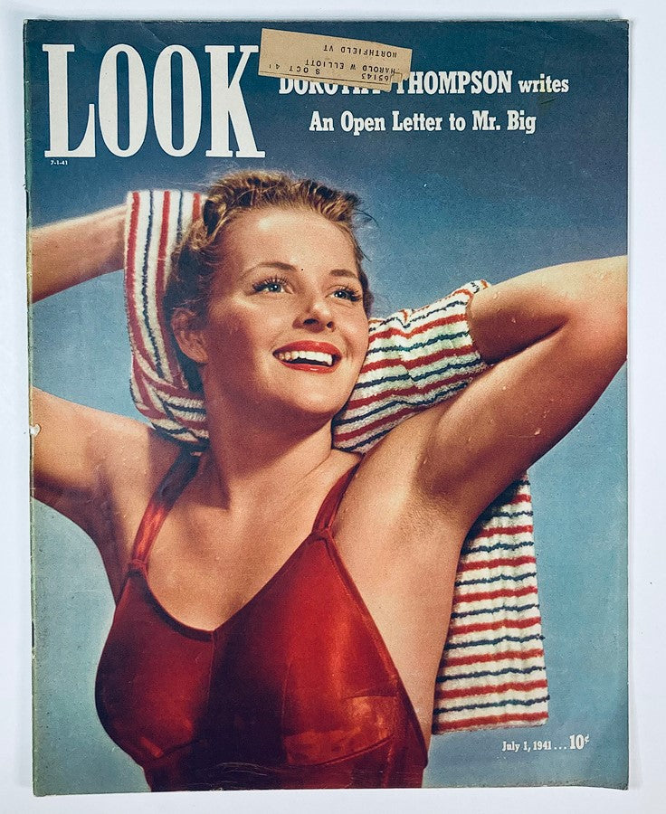 VTG Look Magazine July 1 1941 Vol 5 #13 Dorothy Thompson Writes An Open Letter