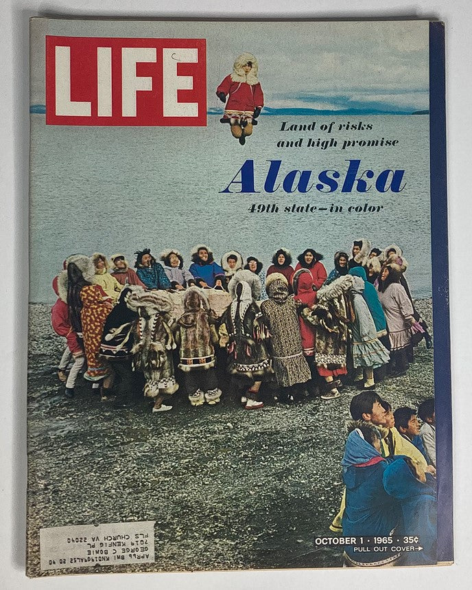 RES* VTG Life Magazine October 1 1965 Vol Alaska, The Land of Risks & Promise