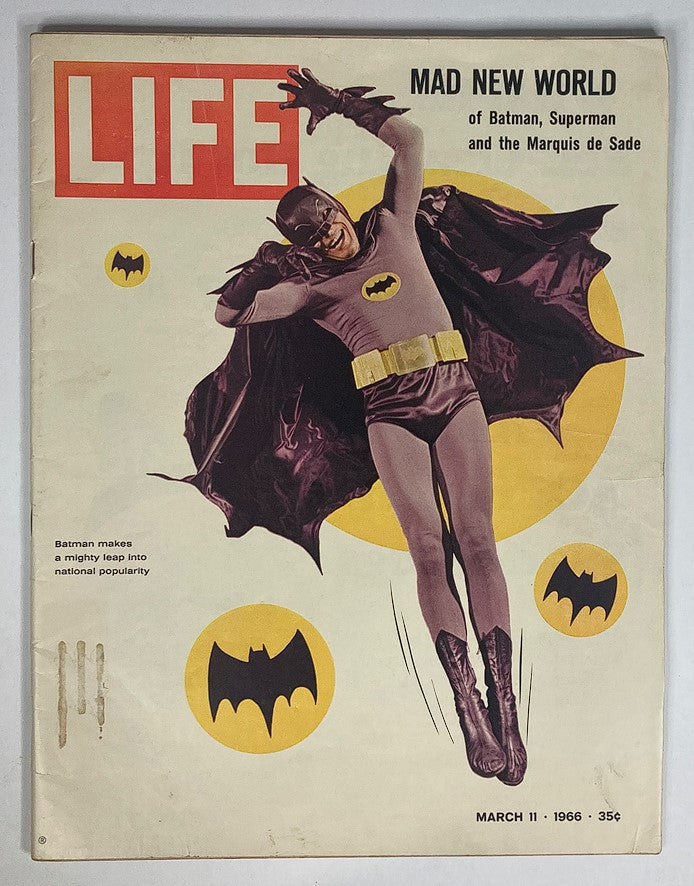 VTG Life Magazine March 11 1966 Batman Mighty Leap in Popularity