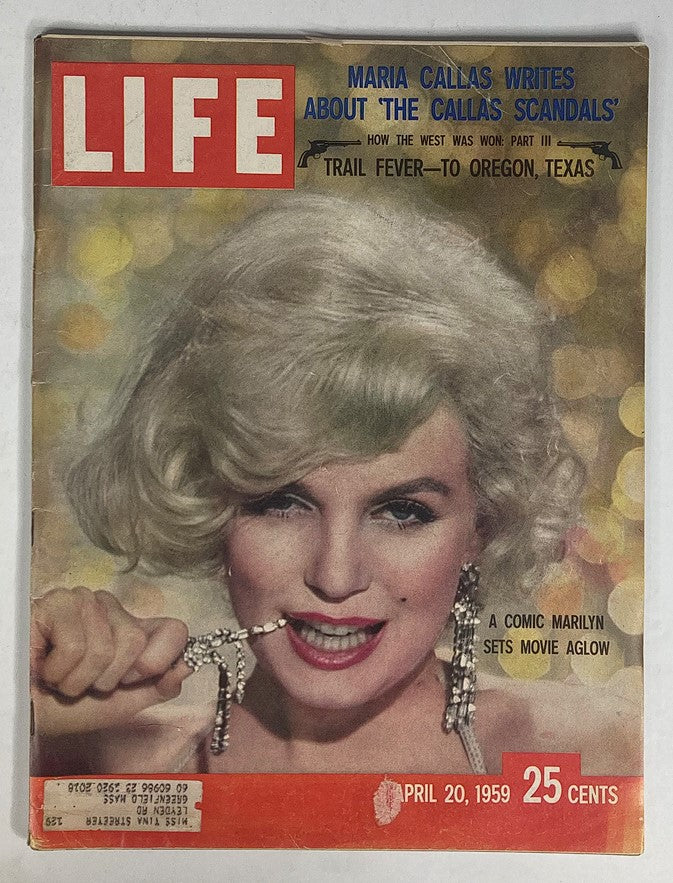 VTG Life Magazine April 20 1959 Marilyn Monroe Sets Movie Aglow