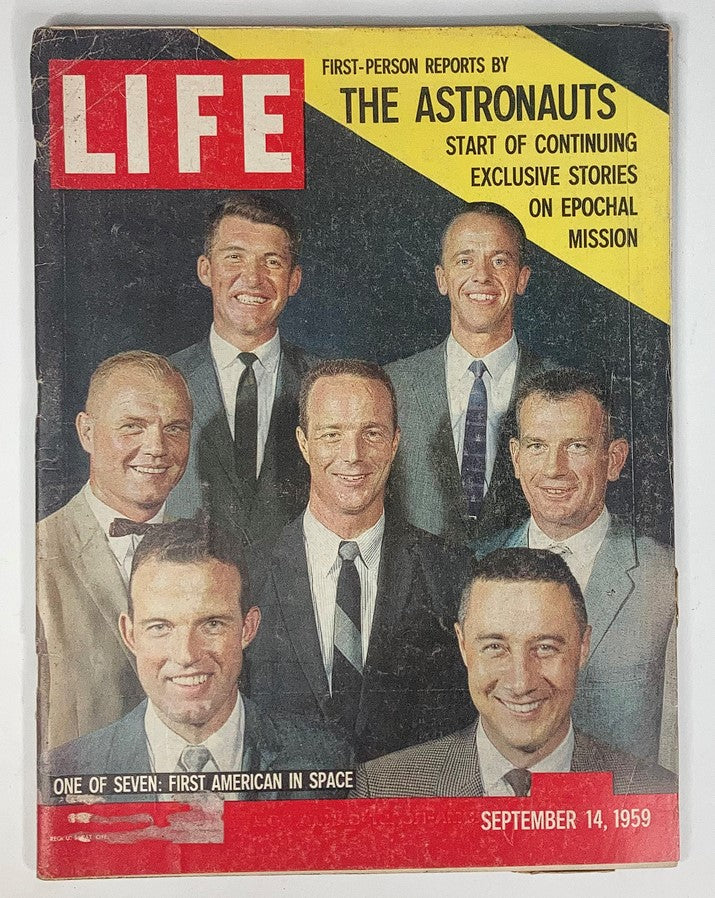 RES* VTG Life Magazine September 14 1959 The Astronauts on Epochal Mission