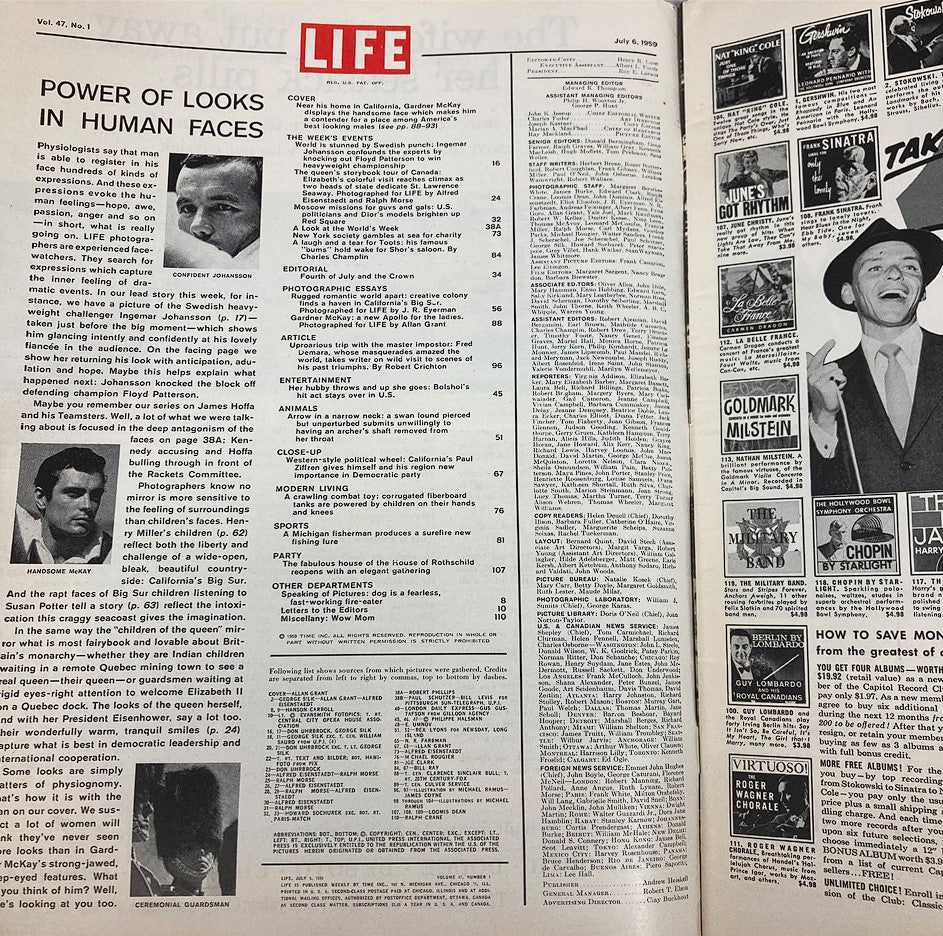 VTG Life Magazine July 6 1959 Vol 47 #1 Gardner McKay & Impostor Fred Demara