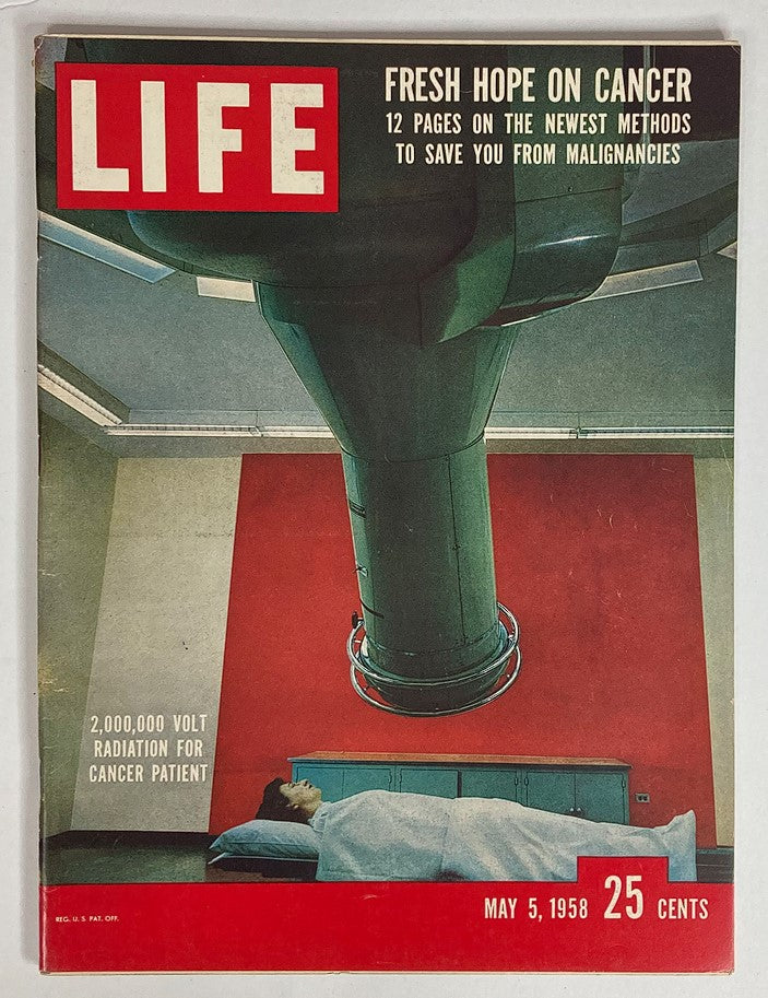 RES* VTG Life Magazine May 5 1958 Fresh Hope on Cancer No Label