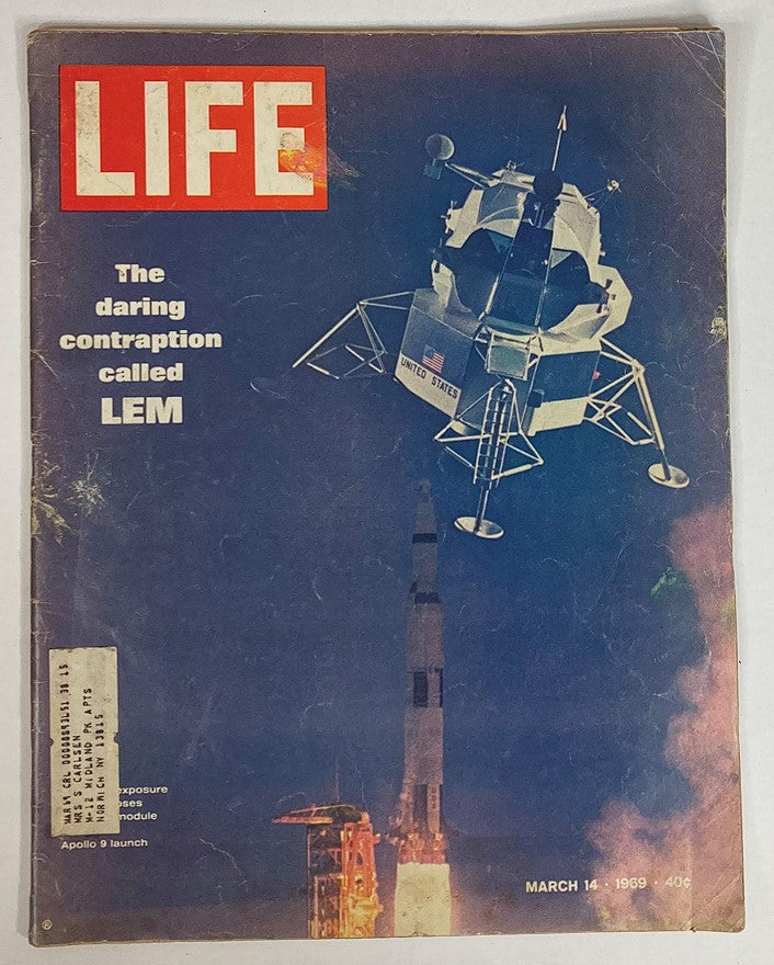 VTG Life Magazine March 14 1969 Vol 66 #10 Apollo 9 Launch and Space LEM