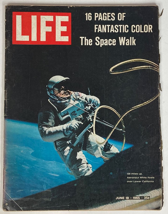 RES* VTG Life Magazine June 18 1965 120 Gemini 4 Astronaut White in Space