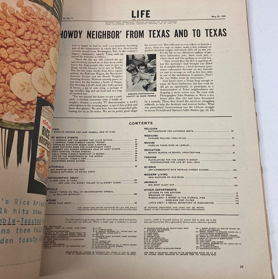 RES* VTG Life Magazine May 25 1953 Marilyn Monroe and Jane Russell