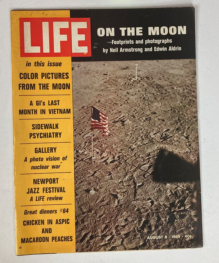 VTG Life Magazine August 8 1969 On The Moon by Neil Armstrong & Aldrin