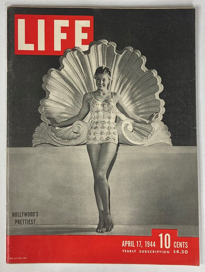 VTG Life Magazine April 17 1944 Vol 18 #16 Esther Williams Hollywood Prettiest