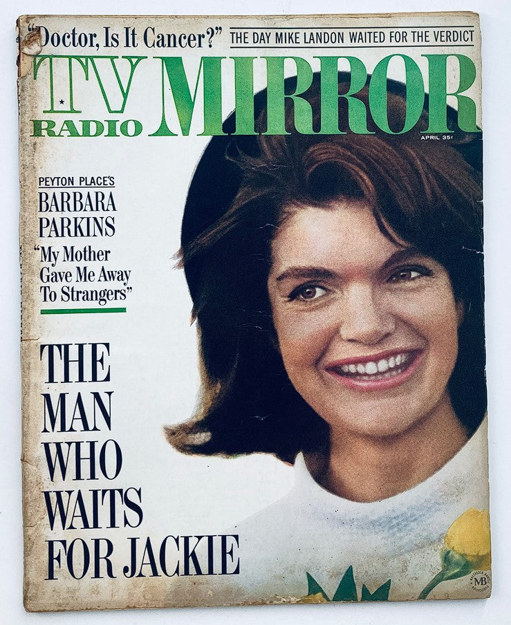 VTG TV Radio Mirror Magazine April 1965 Jackie Kennedy, Barbara Parkins No Label