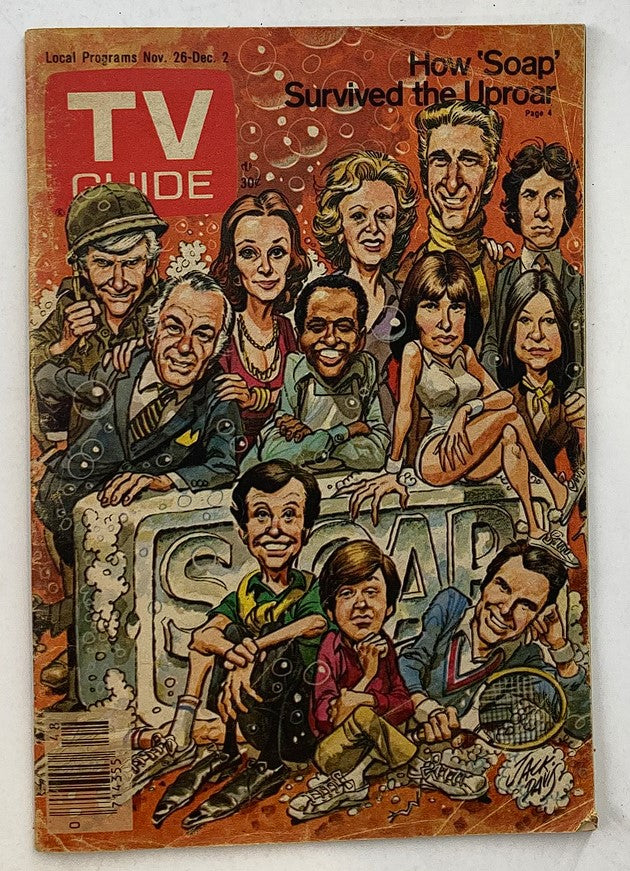 TV Guide Magazine November 26 1977 Issue #1287 Cast of Soap No Label No Ed.