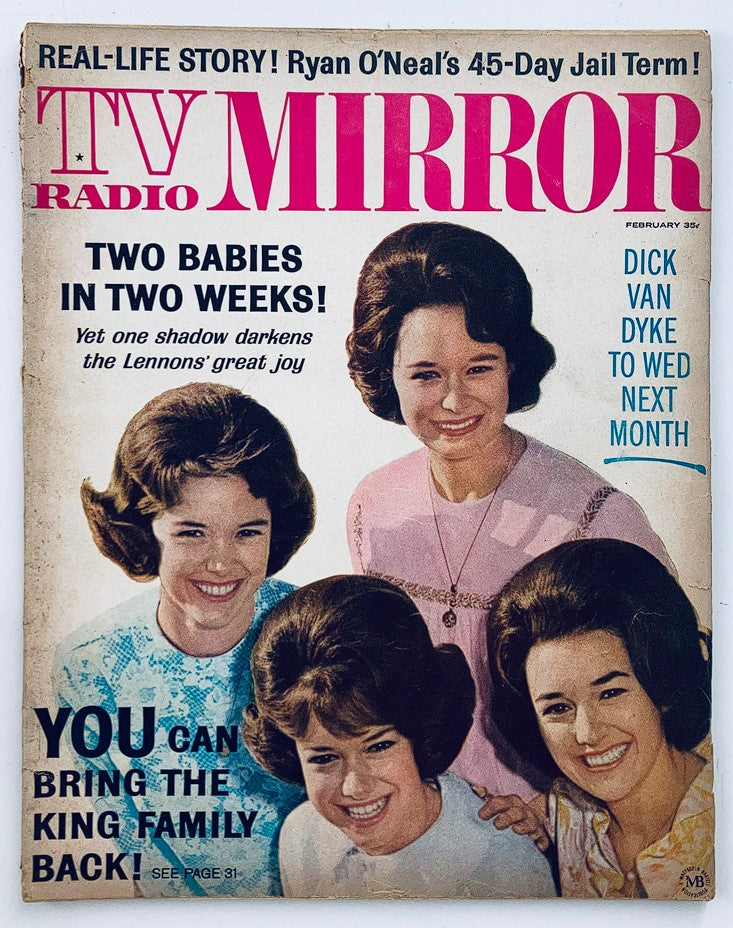 VTG TV Radio Mirror Magazine February 1966 The Lennon Sisters No Label