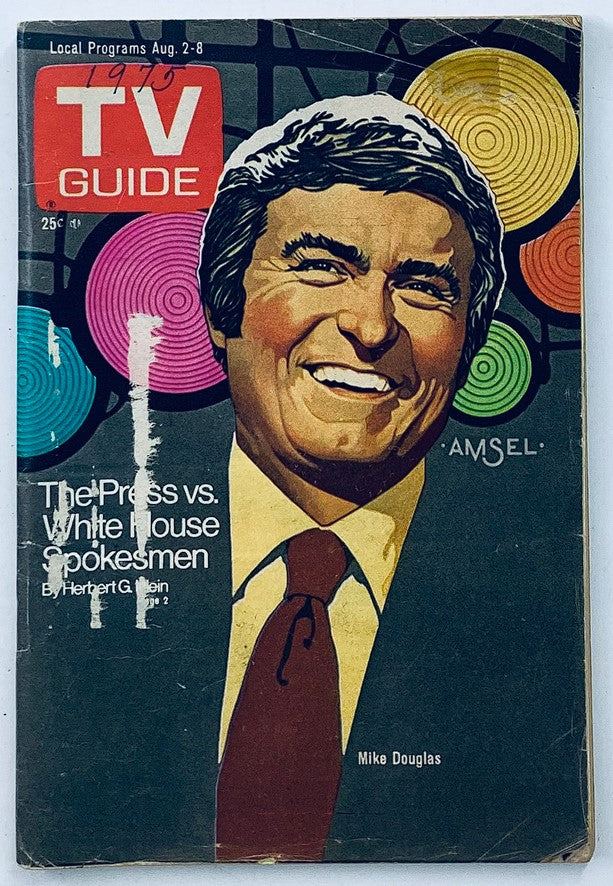 TV Guide Magazine August 2 1975 #1166 Mike Douglas WA-Baltimore Ed.