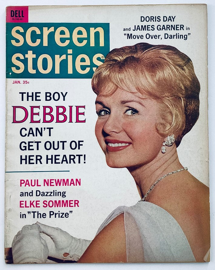 VTG Screen Stories Magazine January 1964 Debbie Reynolds, Paul Newman No Label