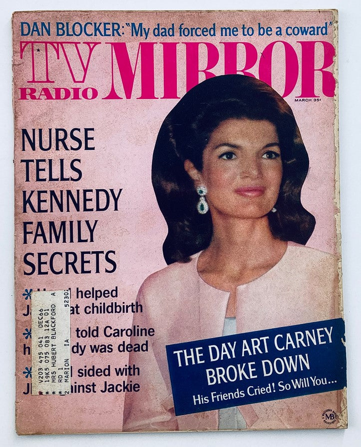 VTG TV Radio Mirror Magazine March 1966 Jackie Kennedy and Dan Blocker