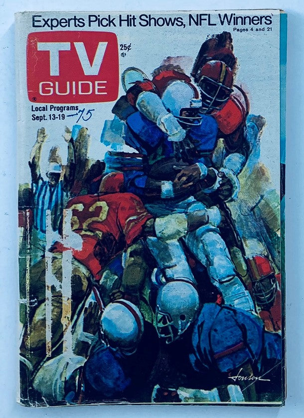 TV Guide Magazine September 13 1975 Experts Pick Hit Shows NFL WA-Baltimore Ed.